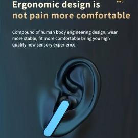 Wireless Earphones, Intelligent Digital Display, Touch Control, Wireless Low-power Dual Ear Stereo Earphones, Stereo Surround HIFI Sound Quality, Ultra Long Battery Life
