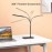 LED Desk Touch Lamp with Wireless Charging & USB Charging Table Lamp 5 Color Modes 6 Brightness Levels Eye-Caring Gooseneck Desk Lamp for Home Office, Black