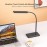 LED Desk Touch Lamp with Wireless Charging & USB Charging Table Lamp 5 Color Modes 6 Brightness Levels Eye-Caring Gooseneck Desk Lamp for Home Office, Black