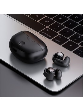 Premium Wireless Clip-On Earbuds with Surround Sound, High-Fidelity Audio, Long Battery Life - Touch Control & Built-in Mic for Calls, Ideal for Sports & Gaming, Design