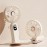Portable Handheld Fan, Battery Powered Fan With Base, Digital Display, 5-speed, 90 Degree Adjustable, Rechargeable Mini Fan, Suitable For Indoor And Outdoor Use.