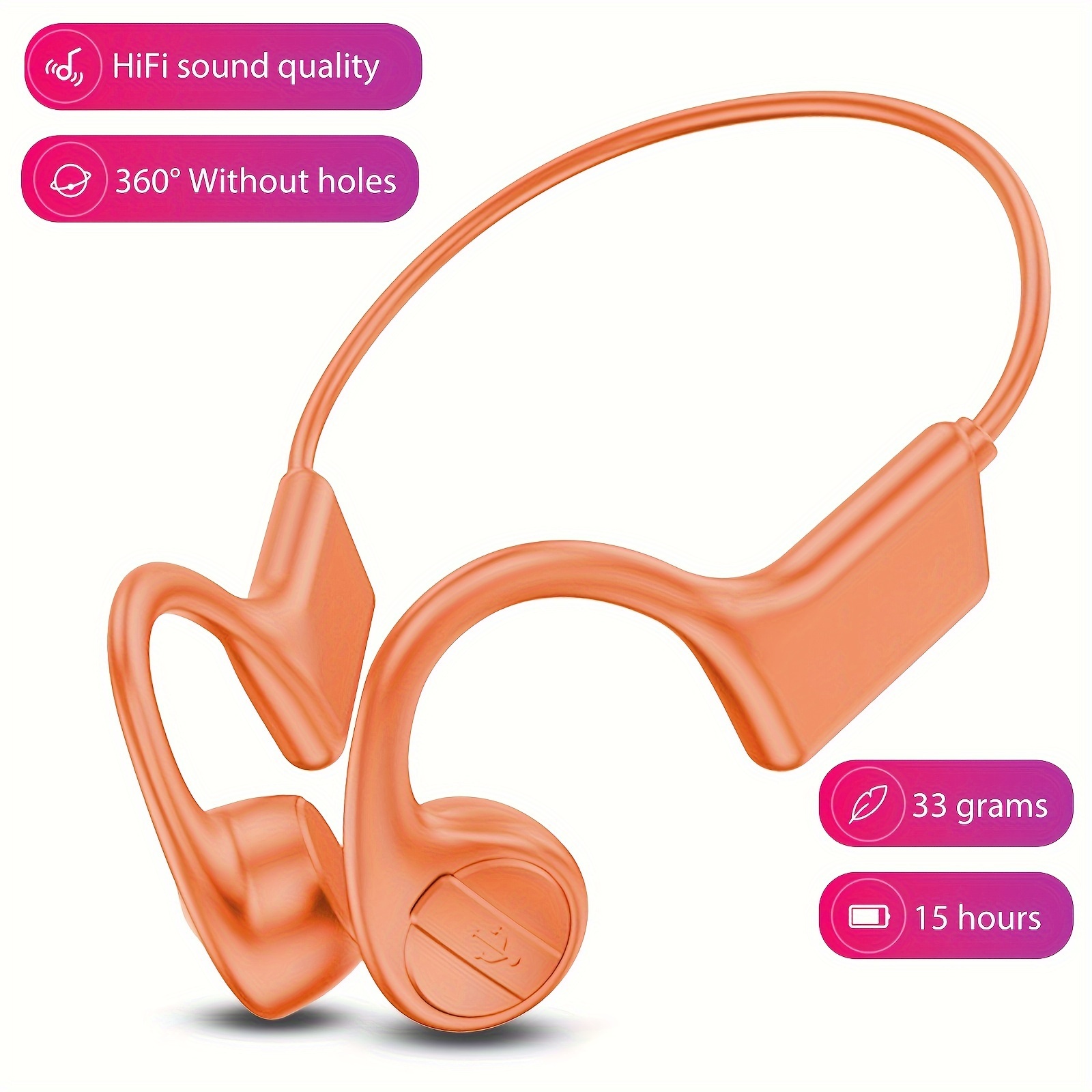 wireless bone conduction headphones with an open ear design engineered to deliver a seamless details 3