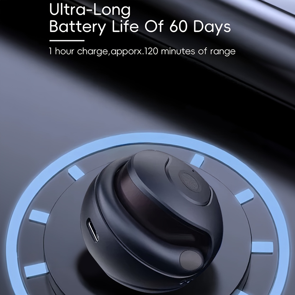1pc wireless 5 3 earbuds bass stereo ear style hd voice with smart noise reduction sports headset with wireless charging case for running workout details 2