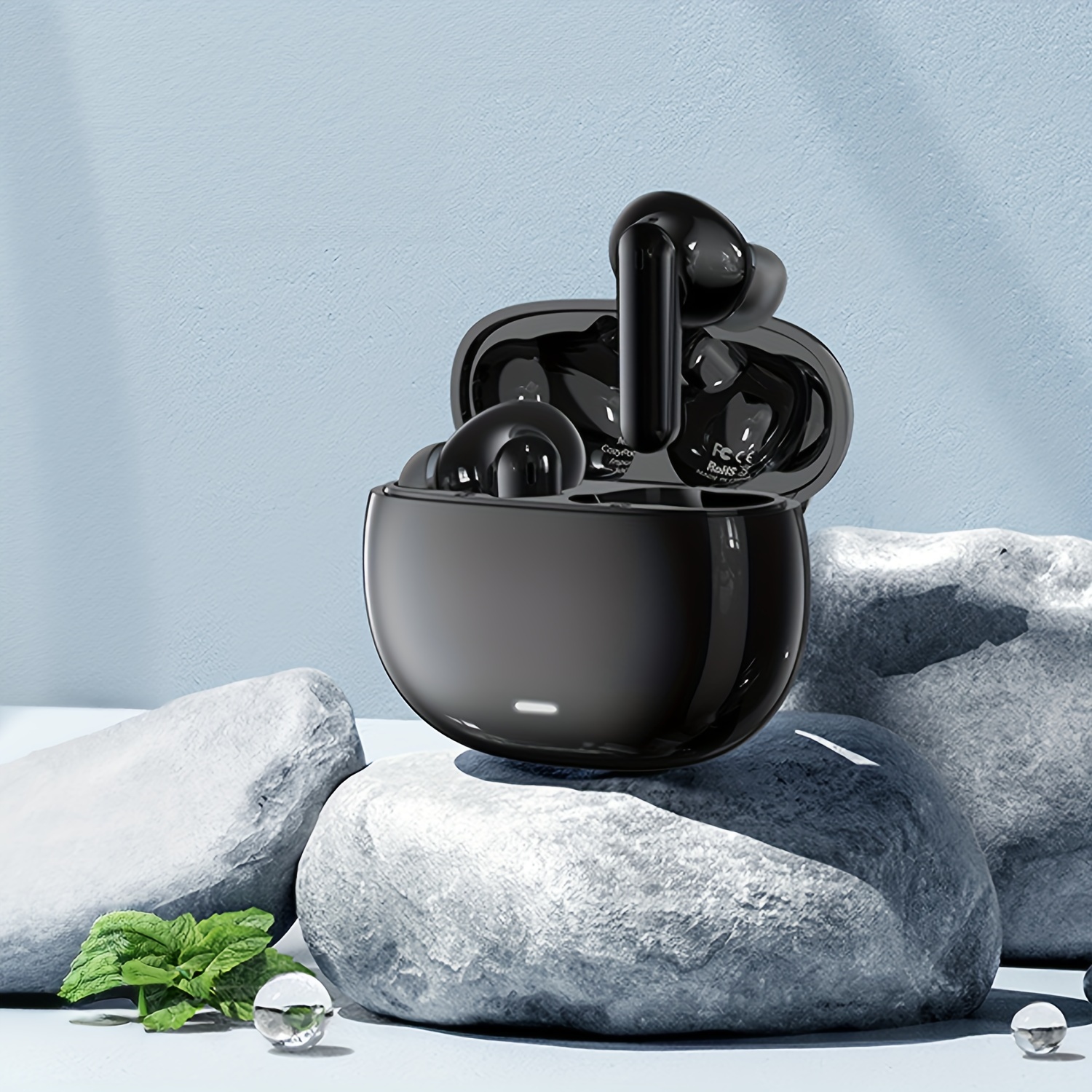 wireless earbuds active noise cancelling earphones wireless 5 2 with microphone charging case 30 hours playback time in ear high fidelity stereo waterproof earphones suitable for android details 1