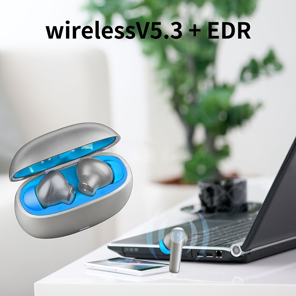 wireless earbuds active noise cancelling earphones wireless 5 2 with microphone charging case 30 hours playback time in ear high fidelity stereo waterproof earphones suitable for android details 2