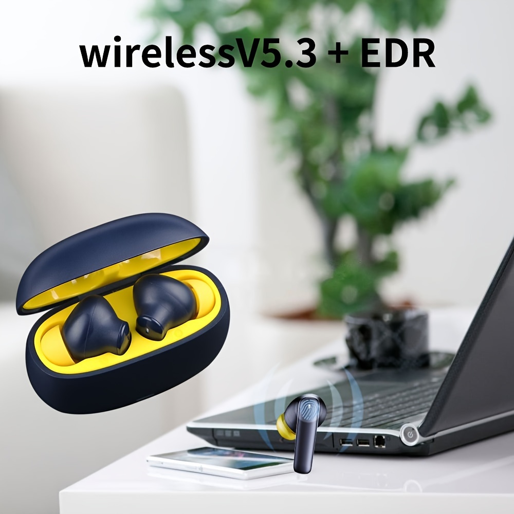 wireless earbuds active noise cancelling earphones wireless 5 2 with microphone charging case 30 hours playback time in ear high fidelity stereo waterproof earphones suitable for android details 4