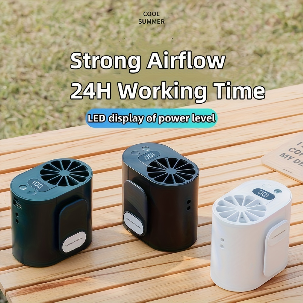 y08 waist hanging fan portable waist clip fan with digital display function 4 speed 9m s strong airflow hands free belt fan suitable for outdoor work fan portable fan portable fan for travel halloween christmas thanksgiving details 2