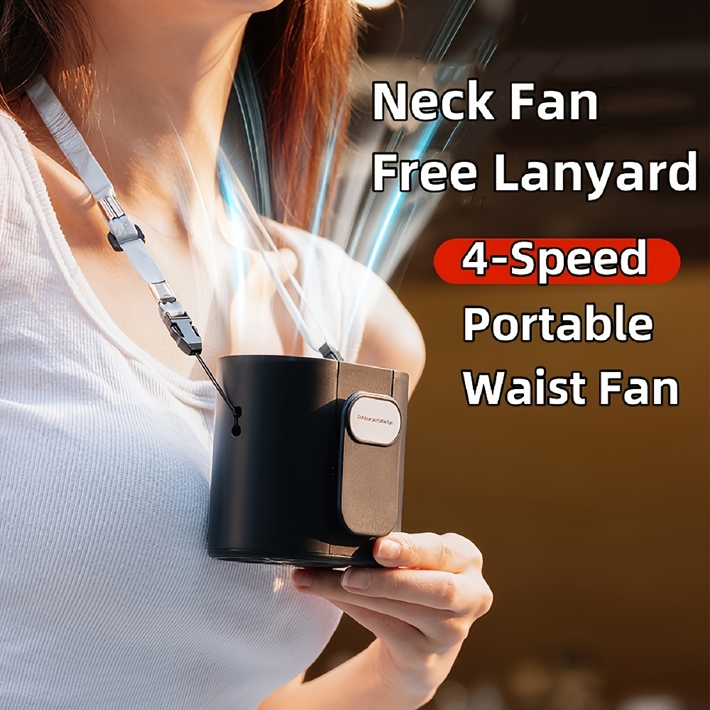 y08 waist hanging fan portable waist clip fan with digital display function 4 speed 9m s strong airflow hands free belt fan suitable for outdoor work fan portable fan portable fan for travel halloween christmas thanksgiving details 5