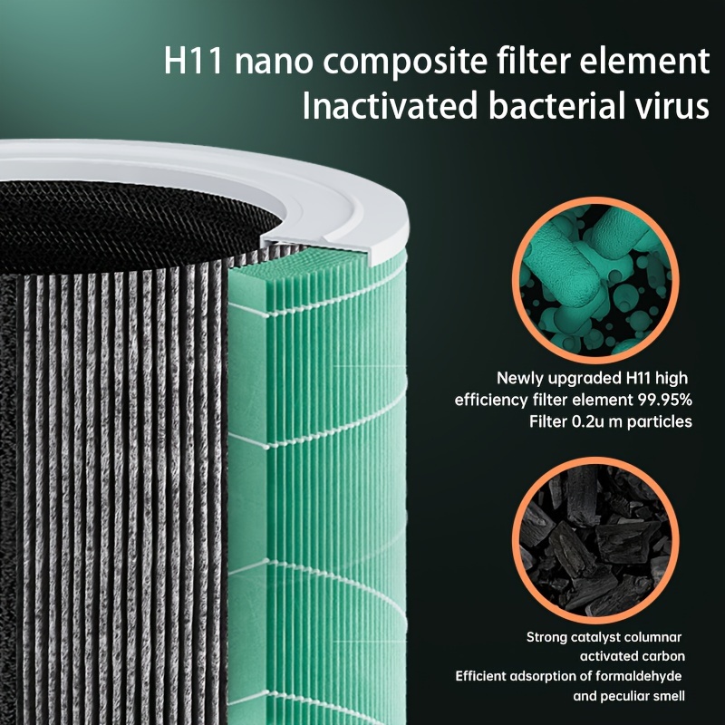 hepa with usb charging portable desktop air cleaner for home office multi function negative ion purification formaldehyde removal odor eliminator smoke pet dander filter details 3