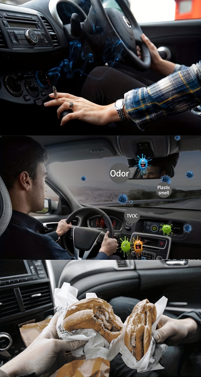 usb powered car compact quiet odor eliminator for pet food and smoke smells with solar panel option details 1