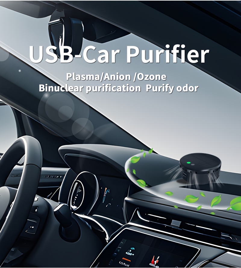 usb powered car compact quiet odor eliminator for pet food and smoke smells with solar panel option details 5