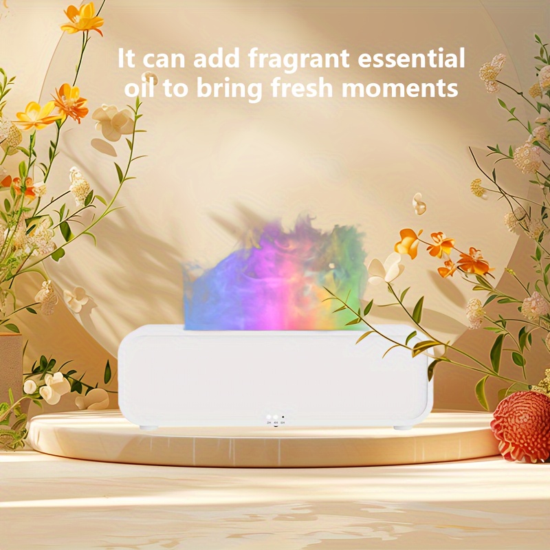 music flame humidifier with 7 color rgb illumination remote control aromatherapy auto shut off for low for home office school great holiday gift details 4