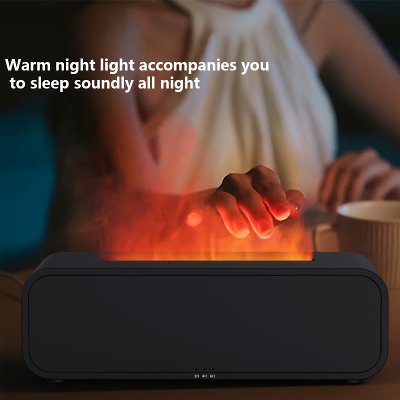 music flame humidifier with 7 color rgb illumination remote control aromatherapy auto shut off for low for home office school great holiday gift details 6